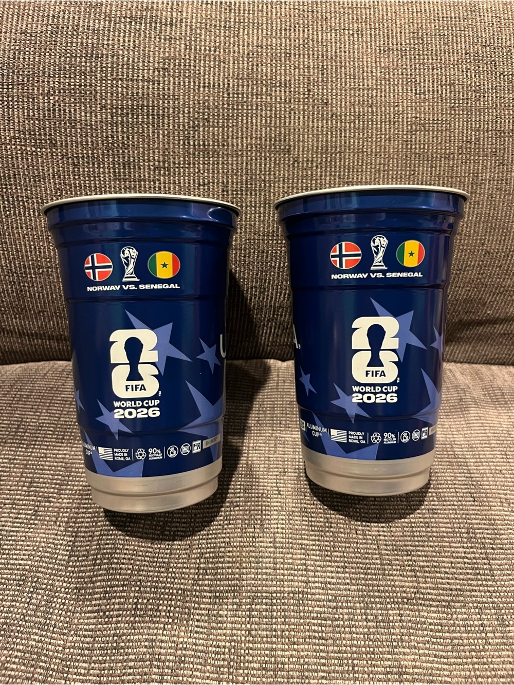 FIFA Norway v Senegal (new) set of 2 World Cup 2026 Commemorative Stadium Cup